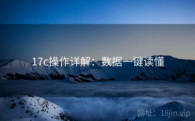 17c操作详解：数据一键读懂